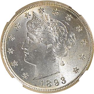 U.S. 1893 LIBERTY 5C COIN