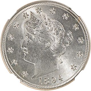 U.S. 1894 LIBERTY 5C COIN