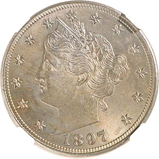 U.S. 1897 LIBERTY 5C COIN