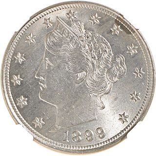 U.S. 1899 LIBERTY 5C COIN