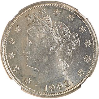 U.S. 1903 LIBERTY 5C COIN