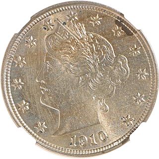 U.S. 1910 LIBERTY 5C COIN