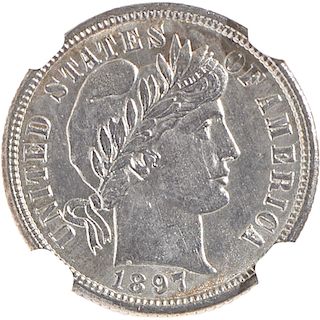 U.S. 1897-O BARBER 10C COIN