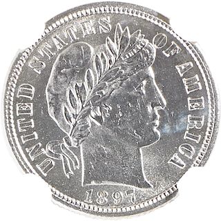 U.S. 1897-S BARBER 10C COIN