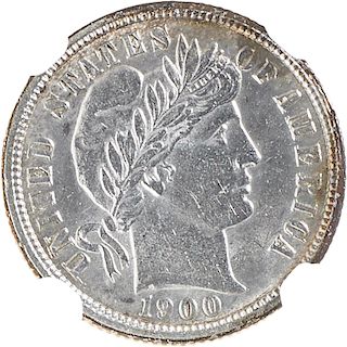 U.S. 1900-O BARBER 10C COIN