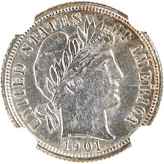 U.S. 1901-O BARBER 10C COIN