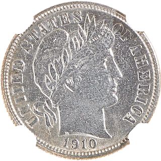 U.S. 1910-D BARBER 10C COIN