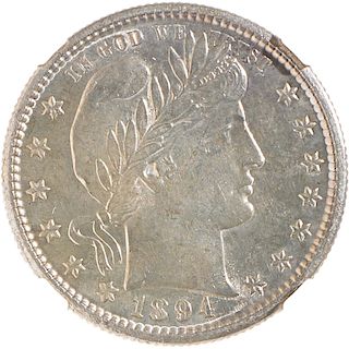 U.S. 1894-S BARBER 25C COIN