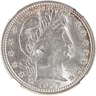 U.S. 1907-D BARBER 25C COIN