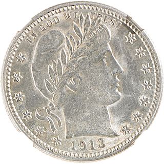 U.S. 1913 BARBER 25C COIN