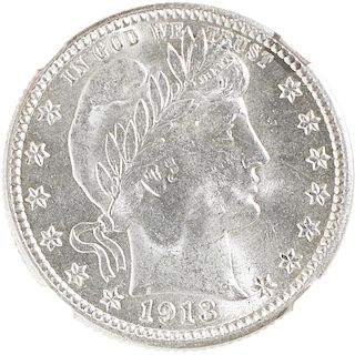 U.S. 1913-D BARBER 25C COIN