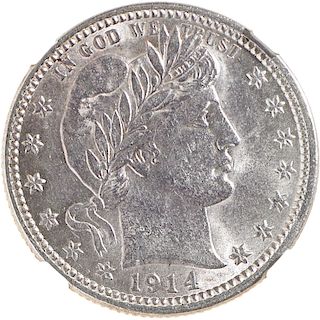 U.S. 1914 BARBER 25C COIN