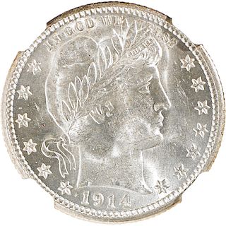 U.S. 1914-S BARBER 25C COIN