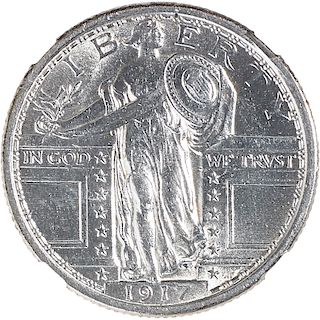 U.S. 1917 TYPE 1 STANDING LIBERTY 25C COIN