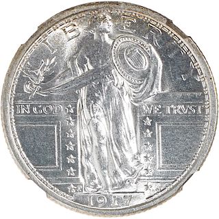 U.S. 1917-D TYPE 1 STANDING LIBERTY 25C COIN