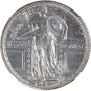 U.S. 1917-S TYPE 1 STANDING LIBERTY 25C COIN