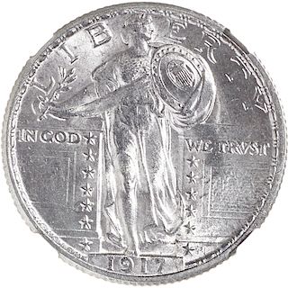 U.S. 1917 TYPE 2 STANDING LIBERTY 25C COIN
