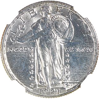U.S. 1921 STANDING LIBERTY 25C COIN