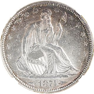 U.S. 1874 ARROWS SEATED LIBERTY 50C COIN
