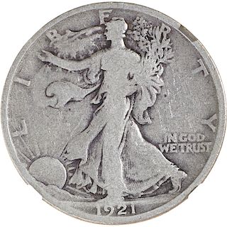 U.S. 1921-D WALKING LIBERTY 50C COIN