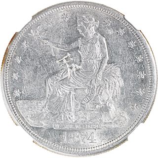 U.S. 1874-S TRADE $1 COIN