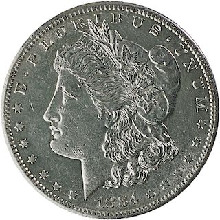 U.S. 1884-S MORGAN $1 COIN