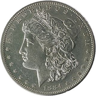 U.S. 1884-S MORGAN $1 COIN