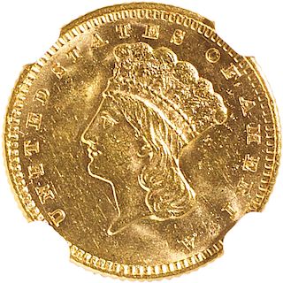 U.S. 1861 INDIAN HEAD $1 GOLD COIN