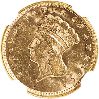 U.S. 1874 INDIAN HEAD $1 GOLD COIN