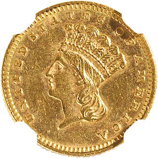 U.S. 1888 INDIAN HEAD $1 GOLD COIN