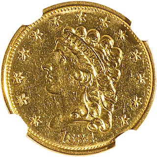 U.S. 1834 CLASSIC HEAD $2.5 GOLD COIN