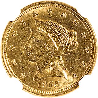 U.S. 1856 LIBERTY $2.5 GOLD COIN