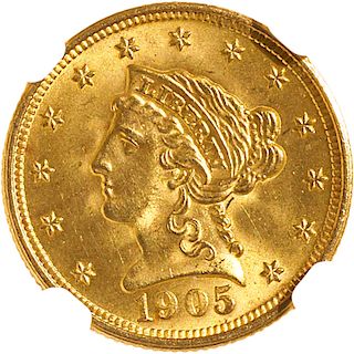 U.S. 1905 LIBERTY $2.5 GOLD COIN