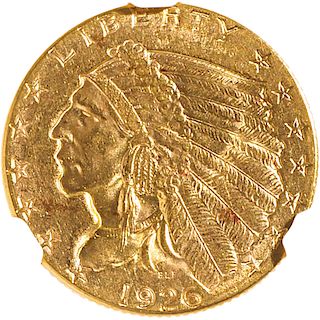 U.S. 1926 INDIAN HEAD $2.5 GOLD COIN
