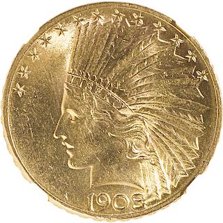 U.S. 1908-S INDIAN HEAD $10 GOLD COIN