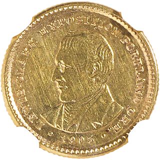 U.S. 1905 LEWIS AND CLARK $1 COMMEMORATIVE GOLD