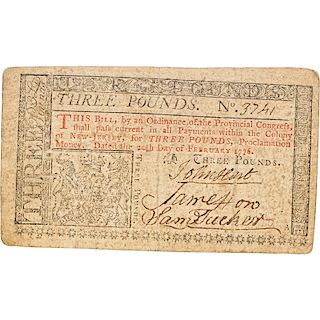 1776 NEW JERSEY COLONIAL NOTE 