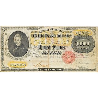 U.S. 1900 $10,000 GOLD CERTIFICATE