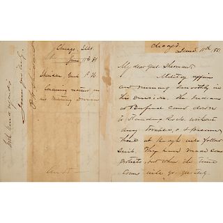 LETTER TO GENERAL SHERMAN FROM GENERAL SHERIDAN