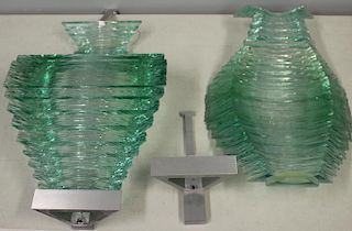 Sidney Hutter. Quasi Modern  #5 Glass Sconces.