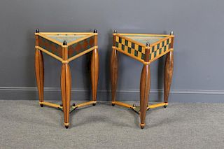 PARKER. Signed and Dated Triangular Tables.