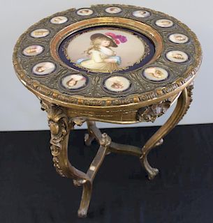 19 Century Carved Giltwood Center Table with