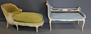Classical Style Paint and Gilt Decorated Settee