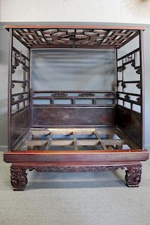 Chinese Antique Opium Bed.