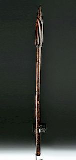 19th C. Tongan Wooden Fluted Point War Club