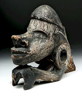 20th C. Papua New Guinea Carved Wooden Human Figure