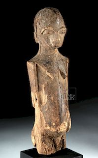Early 20th C. African Lobi Wood Bateba Figure Fragment