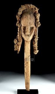 Mid-20th C. African Marka Wooden Janiform Puppet Head