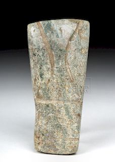 Olmec Green Stone Pendant - Duck Head Form