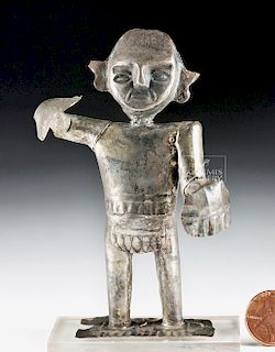 Important / Rare Inca Silver Dancer Figure